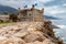 Menton. Old bastion fort with a fortress wall on the seashore.