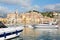 Menton, old city and harbor view