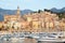 Menton, old city and harbor view in the early morning
