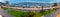 Menton. Panoramic view of the harbor with yachts and the city embankment.