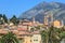 Menton view with mountain and church