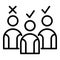 Mentor group organization icon, outline style