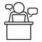 Mentor knowledge icon outline vector. Training career