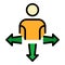 Mentor leadership icon color outline vector