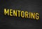 Mentoring - black chalkboard background concept