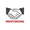 Mentoring icon, Mentoring concept, simple vector logo