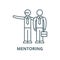 Mentoring vector line icon, linear concept, outline sign, symbol