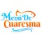 Menu de Cuaresma, Lenten Menu Spanish text, Lent Sea Food vector emblem