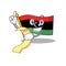 With menu flag libya is flying cartoon pole