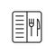 Menu, knife, fork icon. Simple line, outline vector elements of public catering icons for ui and ux, website or mobile application