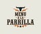 Menu a la Parrilla, Grill Menu spanish text design.