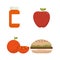 menu nutritive food icons