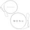 Menu restaurant design. Plate and spoon