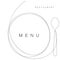Menu restaurant design. Plate and spoon vector