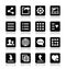 Menu settings tools icons set