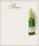 Menu template with champagne bottle