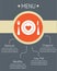 Menu template for healthy restaurant, infographics