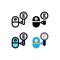 Menu Webpage mini Robot Find and Search Icon, Logo, and illustration