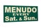 Menudo sign