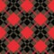 Menzies tartan black red kilt diagonal fabric texture background seamless pattern.Vector illustration. EPS 10. No gradients.