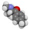 Mephedrone 4-MMC, 4-methylmethcathinone, 4-methylephedrone stimulant drug molecule designer drug. Atoms are represented as.