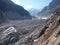 The Mer de Glace  is a valley glacier located on the northern slopes of the Mont Blanc massif, in the French Alps.