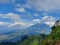 Merbabu volcanic mountain view from telomoyo mountain at magelang city