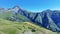 Mercantour national park in french Alps drone view