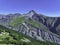 Mercantour national park in french Alps seen from a drone