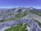 Mercantour national park in french Alps top view