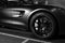 Mercedes-Benz AMG GTR 2018 V8 Biturbo exterior details. Tyre and alloy wheel. Carbon Ceramic brakes. Car exterior details. Blac