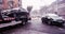 Mercedes-Benz and Citroen street accdient tow truck snowy day