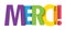 MERCI! colorful French language banner