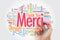 Merci Thank You in French Word Cloud with marker, all languages