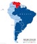 MERCOSUR countries map with suspended Venezuela