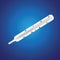 Mercury clinical thermometer in a realistic style