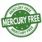 Mercury free sign or stamp