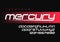 Mercury futuristic sports font design, alphabet, typeface, lette