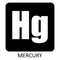 Mercury Hg chemical element icon