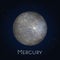 Mercury icon. First planet in solar system.