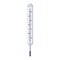 Mercury medical glass thermometer. For measuring the temperature of the human body. Template isolated vector