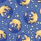 Mercury planet abstract seamless space pattern background with planets. Solar system planets children wallpaper texture tile.