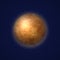 Mercury planet on deep blue space background