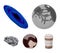 Mercury, Pluto of the Planet of the Solar System. A black hole and a meteorite. Planets set collection icons in cartoon