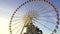 Mercury riding Pegasus marble statue and giant Ferris wheel in Tuileries Garden