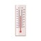 Mercury thermometer for outdoor temperature measurement. Analog weather tool, double scale, measuring degrees in Celsius