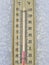 Mercury wooden thermometer