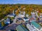 Meredith aerial view in fall, New Hampshire, USA