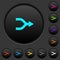 Merge arrows dark push buttons with color icons