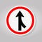 Merge Join Way Right Traffic Road Sign Isolate On White Background,Vector Illustration